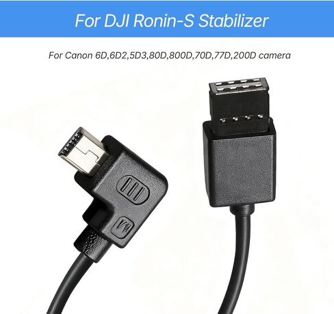 كابل تحرير مصراع الكاميرا MCC إلى USB صغير لمثبت DJI Ronin-S، لكاميرا Canon 6D2 5D3 80D 6D 800D 70D 77D 200D كابل تحكم منحني RSS للكاميرا 40 سم in Kuwait