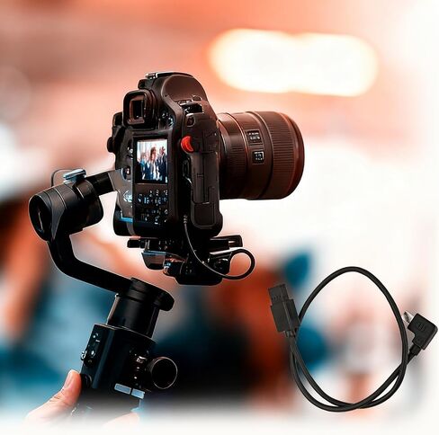 كابل تحرير مصراع الكاميرا MCC إلى USB صغير لمثبت DJI Ronin-S، لكاميرا Canon 6D2 5D3 80D 6D 800D 70D 77D 200D كابل تحكم منحني RSS للكاميرا 40 سم in Kuwait
