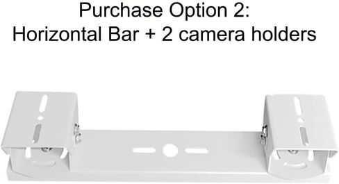 Security Camera Mount Holder for Double Surveillance Camera, Metal Steel One to Two Horizontal Cross Bar Dual Camera Mount Bracket Extension Bar Horizontal Arm (Cross Bar Mount) in Kuwait