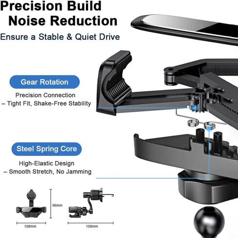 REVXON Car Phone Mount for BMW 2 Series 218d 220d M240i M235i, Car Vent Phone Mount with Hook Tail Clip, Dual 360° Adjustment, One-Hand Operation, Stable Grip, Fits 4.7–7.2 in Phones in Saudi Arabia