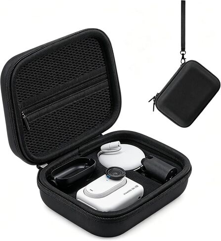 360 GO 3S Case, Portable Carrying Bag Compatible for Insta 360 GO 3S/GO | Hard Storage Bag with Wrist and Carabiner, Surface Waterproof Travel kit Combo Accessories in Saudi Arabia