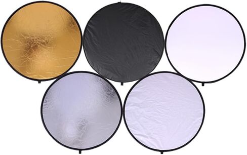5-in-1 60cm Photography Reflector Folding Light Diffuser Board Portable Reflective Panel with Carry Bag for Studio and Outdoor Photo Lighting in Kuwait