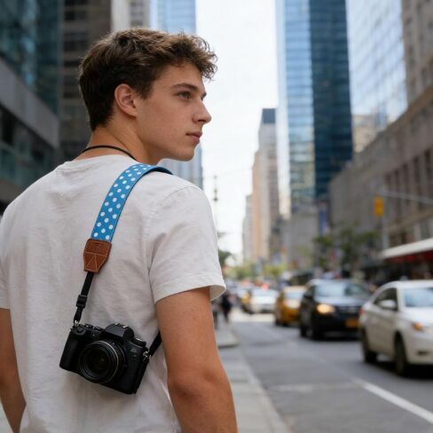 Adjustable Camera Shoulder Neck Strap Padded with Shockproof Nylon and Pu Material, Comfortable Outdoor Crossbody Strap for Action Cameras and Dslr Photography in Saudi Arabia