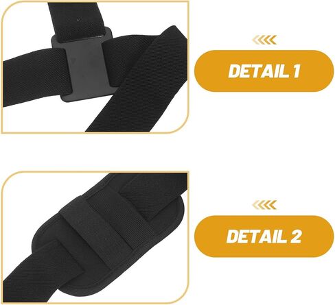 HEMOTON Adjustable Body Camera Chest Strap Holder with Buckle, Ergonomic Radio Shoulder Harness for Security Team and Firefighter, Multipurpose Design with Cloth and Plastic Materials in Kuwait