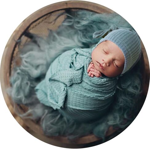 Newborn Baby Photography Wrap with Long Tail Hat Boy Girl Photo Crochet Outfits Picture Blanket Props (White) in Saudi Arabia