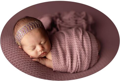 Newborn Baby Photography Wrap with Long Tail Hat Boy Girl Photo Crochet Outfits Picture Blanket Props (White) in Saudi Arabia