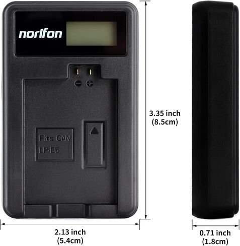 Norifon LP-E5 LCD USB Charger for Canon EOS 1000D, EOS 450D, EOS 500D in Saudi Arabia