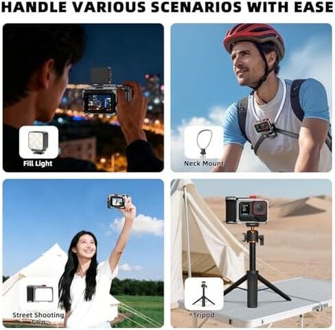BRDRC Tripod & Grip Kit for ACE Pro 2, 21" Selfie Stick Quick Release Extension Rod with Remote Controller, Handle Holder Bundle Expansion Mount with Shutter Button for ACE Pro 2 Accessories in Saudi Arabia