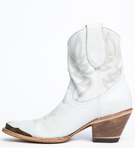 Women's Women'S Wheels Western Booties Round Toe White 8 1/2 M US in Saudi Arabia