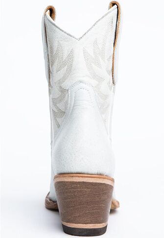 Women's Women'S Wheels Western Booties Round Toe White 8 1/2 M US in Saudi Arabia
