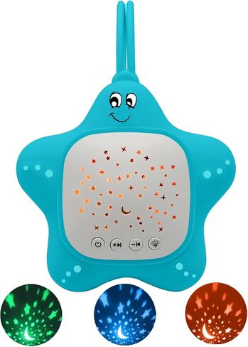 White Noise Machine for Baby with Star Projector | Sleep Aid Music for Nursery & Travel | Portable Sound Machine Lullabies for Infants, Toddlers, Kids in Saudi Arabia