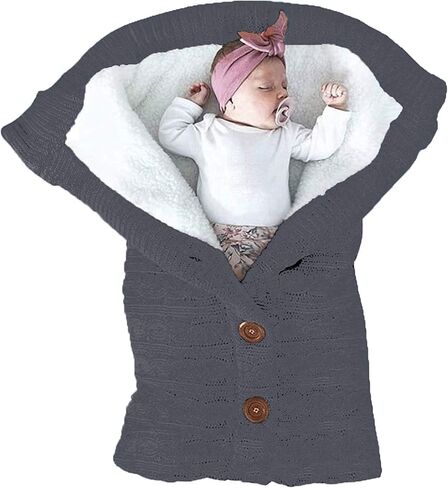 XMWEALTHY Unisex Infant Swaddle Blankets Soft Thick Fleece Knit Baby Girls Boys Stroller Wraps (Light Pink) in Saudi Arabia