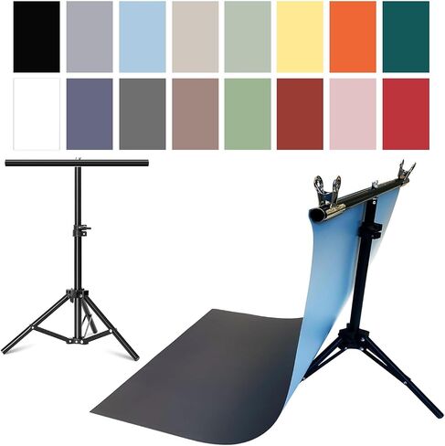 8PCS 18Patterns Product Photography Backdrops with Stand | Flat Lay Seamless 34x23in Paper Props - Tabletop Photo Backdrop Shoot for Jewelry Cosmetics Food in Saudi Arabia
