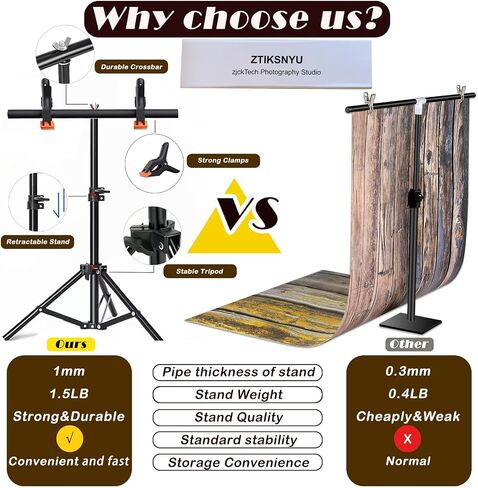 8PCS 18Patterns Product Photography Backdrops with Stand | Flat Lay Seamless 34x23in Paper Props - Tabletop Photo Backdrop Shoot for Jewelry Cosmetics Food in Saudi Arabia