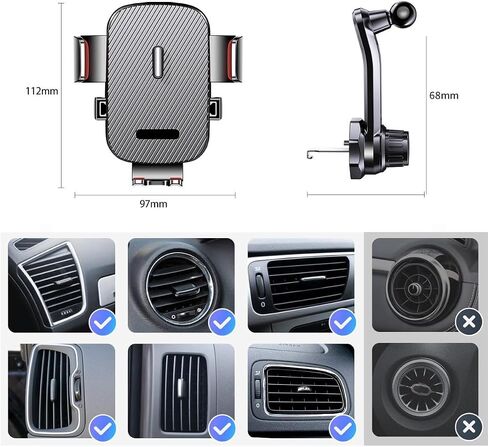 Phone Holders for Your Car for Honda Insight Element Crosstour Pilot Legend, Car Phone Holder Mount for Air Vent Hands-Free Car Mount with Stable Clip & One-Hand Operation in Saudi Arabia