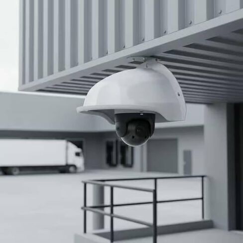 Camera Rain Cover Security Accessory Outdoor Camera Hood Universal Covering Material Pre Drilled Flange for Easy Install Suitable for Home Office, Black, 1250A in Saudi Arabia