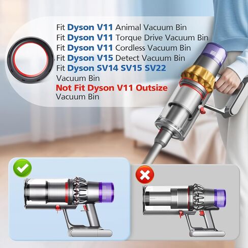 V11 V15 Dust Bin Top Fixed Sealing Ring for Dyson V15 V11 Vacuum Cleaner | SV14 SV15 SV22 Vacuum Cleaner, Dust Bin/Bucket/Dirt Cup, V11 V15 Vacuum Replacement Parts & Accessories in Saudi Arabia