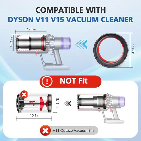 V11 V15 Dust Bin Top Fixed Sealing Ring for Dyson V15 V11 Vacuum Cleaner | SV14 SV15 SV22 Vacuum Cleaner, Dust Bin/Bucket/Dirt Cup, V11 V15 Vacuum Replacement Parts & Accessories in Saudi Arabia