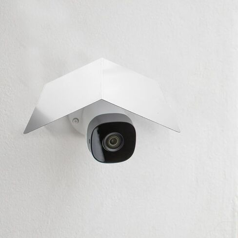 Stainless Steel Camera Rain Cover for Outdoor Cameras, Wall Mounted Protective Roof Resists Rain, Easy Installation, Silver, for Entrances and Parks in Kuwait