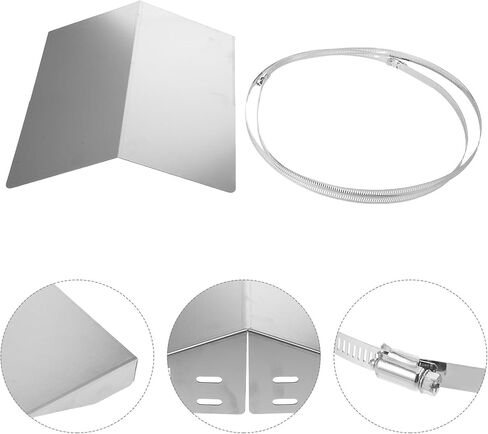 Stainless Steel Camera Rain Cover for Outdoor Cameras, Wall Mounted Protective Roof Resists Rain, Easy Installation, Silver, for Entrances and Parks in Kuwait