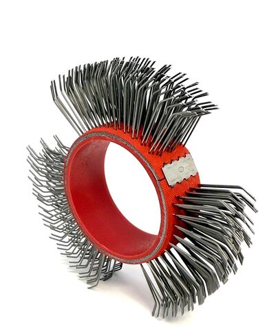 Abrasive Wire Wheel Belt/Bristle Blasting Wheels for Surface Blaster, 1PCS | 0.7mm Carbon Spring Steel, 23mm Coarse Metal Blaster Wheels in Kuwait