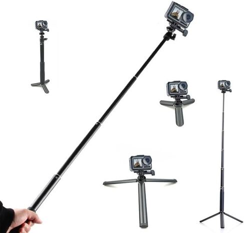 for Tripod Selfie Stick Rod Aluminum Alloy Stent 1/4 Screw Fixed Base Mount Holder for DJI for OSMO Action Drone Parts(Extension Rod) in Saudi Arabia