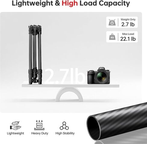 TONYBOO Carbon Fiber Shooting Tripod with Gun Clamp & V Yoke,Heavy Duty Hunting Tripod for Rifle,Portable Shooting Stick with Gun Rest for Outdoor Hunting, Target Shooting in Saudi Arabia
