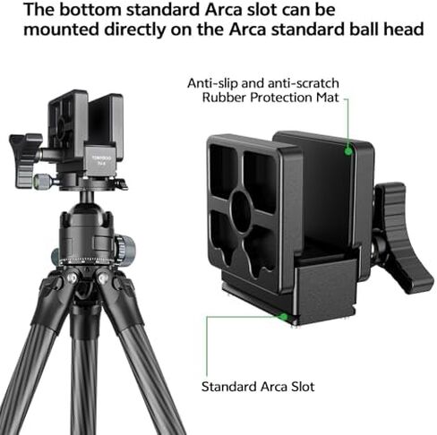 TONYBOO Carbon Fiber Shooting Tripod with Gun Clamp & V Yoke,Heavy Duty Hunting Tripod for Rifle,Portable Shooting Stick with Gun Rest for Outdoor Hunting, Target Shooting in Saudi Arabia