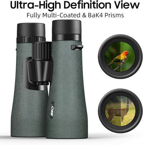 12x50 UHD Binoculars for Adults High Powered with Upgraded Phone Adapter - Large View, Lightweight, IPX7 Waterproof, BAK4 Prism - Binoculars for Hunting Bird Watching Cruise in Saudi Arabia