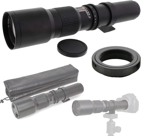 500mm f/8-32 HD Preset Telephoto Lens for Panasonic Lumix DMC GM5, GH4, GM1, G85, GX85, GX8, GX7, GF6, G7, G6, GH3, GH2, GH1 and GF2 Micro Four Thirds in Saudi Arabia