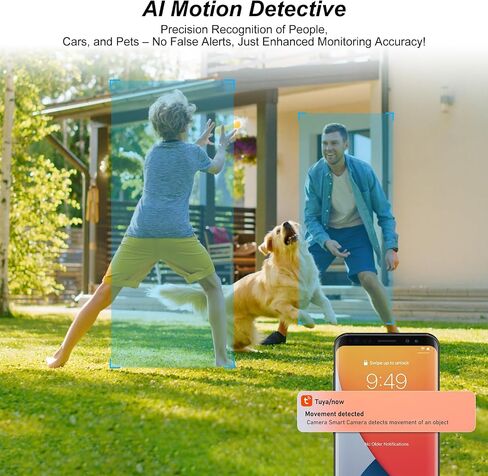5G WiFi Security Cameras Wireless Outdoor, Camera for Home Security | AI Motion Detection, Color Night Vision, SD Card/Cloud Storage, Waterproof, Work with Alexa/Google Home in Saudi Arabia