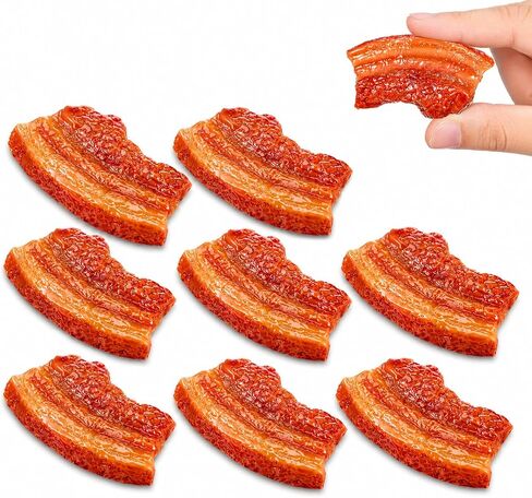 DOITOOL 10 Pcs Fake Meat Food Props, Realistic Pork Belly Model, Artificial Meat Decor for Photography, Restaurant Display, Kitchen Decoration and Food Styling in Kuwait