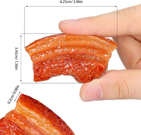 DOITOOL 10 Pcs Fake Meat Food Props, Realistic Pork Belly Model, Artificial Meat Decor for Photography, Restaurant Display, Kitchen Decoration and Food Styling in Kuwait