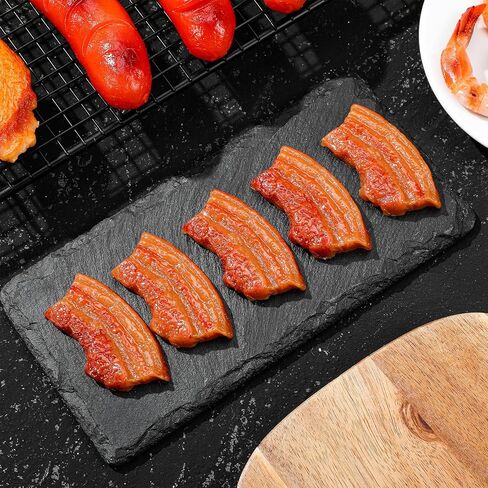 DOITOOL 10 Pcs Fake Meat Food Props, Realistic Pork Belly Model, Artificial Meat Decor for Photography, Restaurant Display, Kitchen Decoration and Food Styling in Kuwait