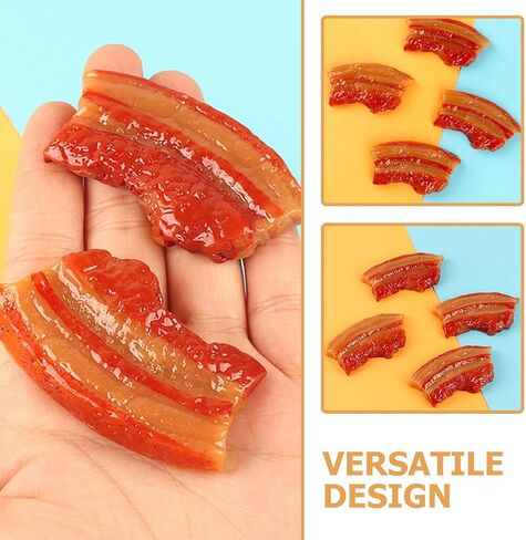 DOITOOL 10 Pcs Fake Meat Food Props, Realistic Pork Belly Model, Artificial Meat Decor for Photography, Restaurant Display, Kitchen Decoration and Food Styling in Kuwait