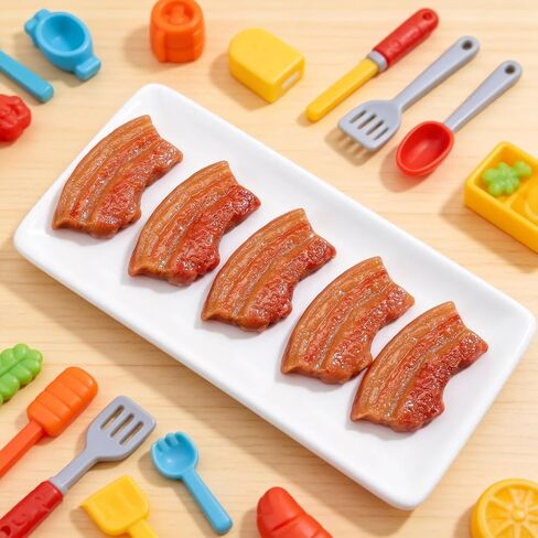 DOITOOL 10 Pcs Fake Meat Food Props, Realistic Pork Belly Model, Artificial Meat Decor for Photography, Restaurant Display, Kitchen Decoration and Food Styling in Kuwait