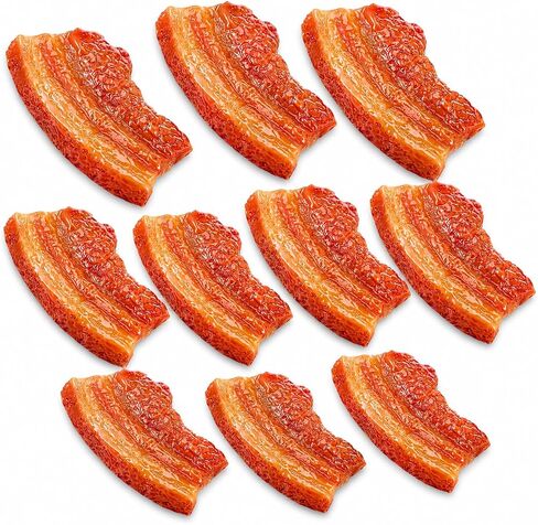 DOITOOL 10 Pcs Fake Meat Food Props, Realistic Pork Belly Model, Artificial Meat Decor for Photography, Restaurant Display, Kitchen Decoration and Food Styling in Kuwait