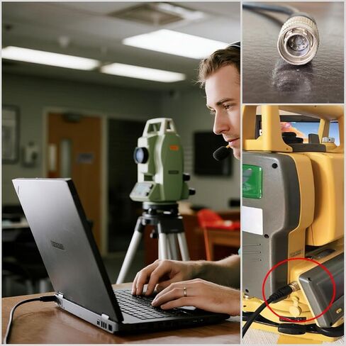 DB9 Total Station Data Collector Cable for PENTAX R-202NE R-322N R-422 Total Stations, Hirose Six Pin to DB9 Adapter Cable. in Saudi Arabia