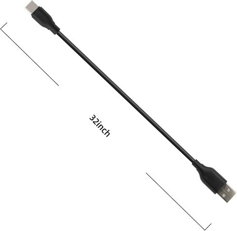 USB 3.0 to USB-C Cable, 5Gbps High-Speed Data Transfer & Fast Charging Cord, Type-C Cable for Cameras, External SSD, Phones, Laptops, and USB-C Devices (Black), 32" in Kuwait