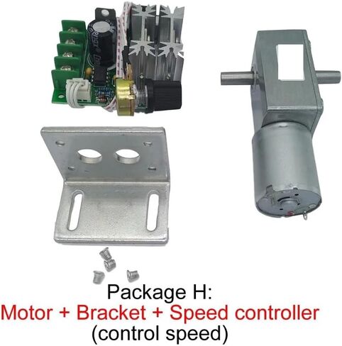 6V Small DC Gear Reduction Electronic Starter JGY370S 12V Double Shaft Worm Gear Electronic Starter 24V Self-Lock Package C 12V 66rpm Motor Drivers in Kuwait