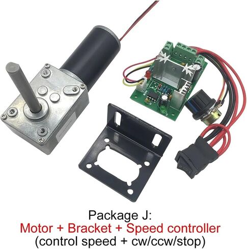 DC 24V Worm Geared Motors High Torque Volt DC Electronic Starter Reduction Electronic Starter Self-Lock 5840-31ZY Packaged 12V 260rpm Motor Drivers in Kuwait