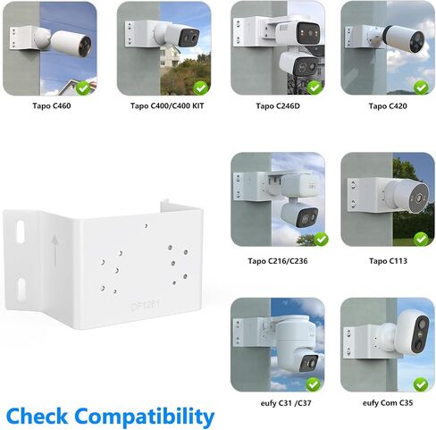 Corner Mount Bracket Compatible with eufy Security eufyCam C35 Camera ( White) in Saudi Arabia