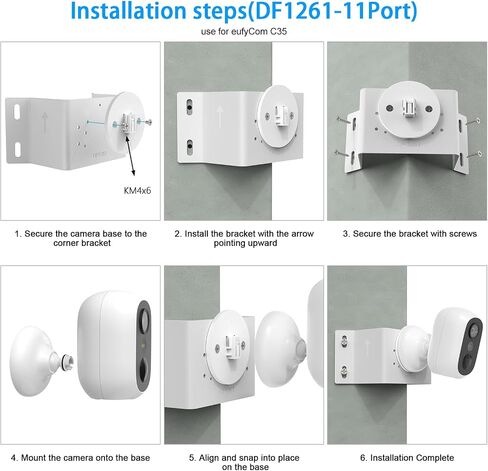 Corner Mount Bracket Compatible with eufy Security eufyCam C35 Camera ( White) in Saudi Arabia
