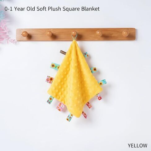 Soft Plush Square Blanket, Yellow, 0-1 Year Old in Kuwait