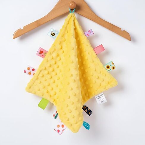 Soft Plush Square Blanket, Yellow, 0-1 Year Old in Kuwait