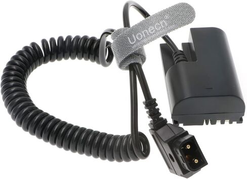 Uonecn DR-E6 Dummy Battery to D-Tap Power Cable, 12-36 Inches | Spring Coiled Design, Canon EOS 5D Mark IV 5DSR 5D2 5D3 6D 60D 7D 7D2 70D 80D R6 Compatible, Camera Power Cable in Kuwait