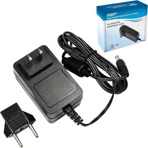 HQRP Power Cord/AC Adapter 12V 2A Compatible with SWANN PRO-754 - Day & Night Pan-Tilt-Zoom Dome Camera with 10X Optical Zoom; SWPRO-754CAM [UL Listed] Plus HQRP Euro Plug Adapter in Kuwait