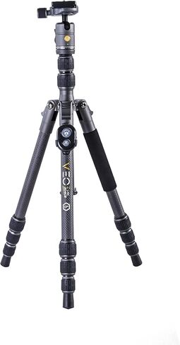 Vanguard VEO3GO204CB Compact, Lightweight Carbon Fiber Travel Tripod with Ball Head, Monopod Option, Smart Phone Holder and Bluetooth Remote in Kuwait