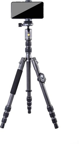 Vanguard VEO3GO204CB Compact, Lightweight Carbon Fiber Travel Tripod with Ball Head, Monopod Option, Smart Phone Holder and Bluetooth Remote in Kuwait