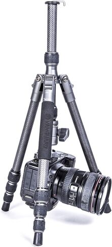 Vanguard VEO3GO204CB Compact, Lightweight Carbon Fiber Travel Tripod with Ball Head, Monopod Option, Smart Phone Holder and Bluetooth Remote in Kuwait